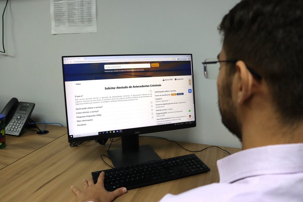 Atestado de antecedentes criminais passa a ser gratuito no Tocantins; veja como acessar